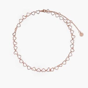 PURAVIDA HEART CHAIN CHOKER rose gold brand new